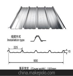 厂家生产直销各种型号 彩钢板 彩钢制品 夹芯板 彩钢瓦 900型